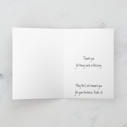 Thanks Sincere White Wolf Karte (Innenseite)