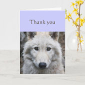 Thanks Sincere White Wolf Karte (Gelbe Blume)