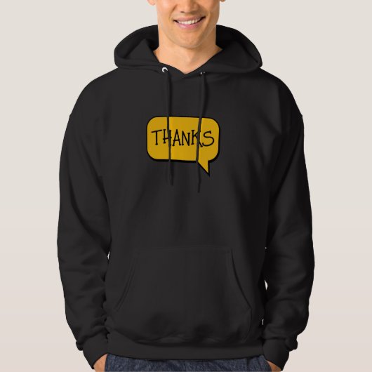 thanks text hoodie (Vorderseite)