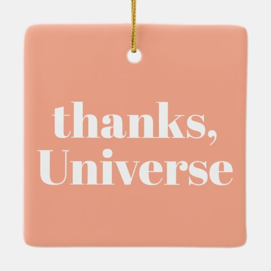 Thanks, Universe Keramikornament (Rückseite)