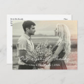 Thanks Wedding Thank You Postcard Postkarte (Vorne/Hinten)