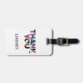 Thanks You Gepäckanhänger (Vorderseite horizontal)