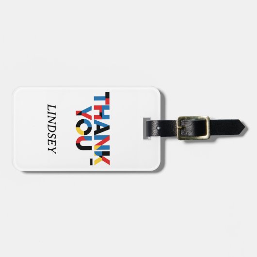 Thanks You Gepäckanhänger (Vorderseite horizontal)