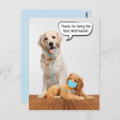 Thanks You to Veterinarian Postkarte (Vorne/Hinten)