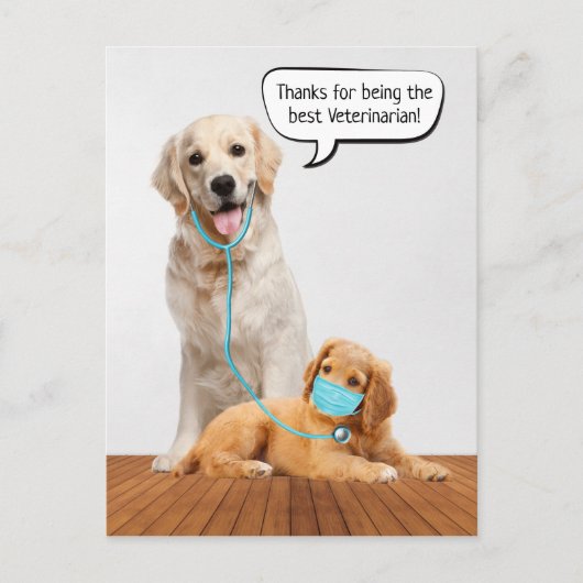 Thanks You to Veterinarian Postkarte (Vorderseite)