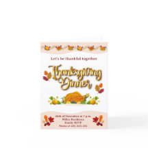 'Thanksgiing' Faltkarte