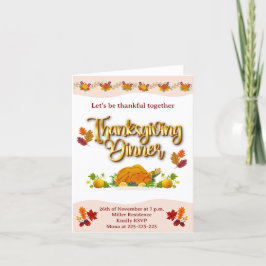 'Thanksgiing' Faltkarte