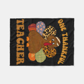 Thanksgivi-Dozentin für Frauenfalllehrer Fleecedecke (Vorderseite (Horizontal))