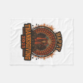 Thanksgiving 2025 Family Matching Funny Retro Turk Fleecedecke (Vorderseite (Horizontal))