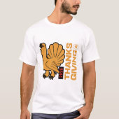 Thanksgiving 2026 Design Depicting A Gobbling Turk T-Shirt (Vorderseite)