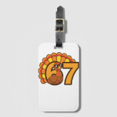 Thanksgiving 67 Retro Vibes Gepäckanhänger (Vorderseite Vertikal)