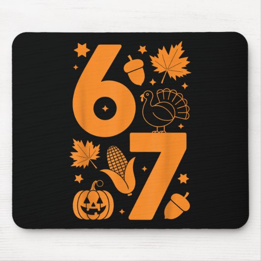 Thanksgiving 67-Shirt – Herbst Truthahn Mousepad (Vorne)