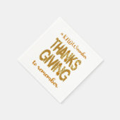 Thanksgiving | A KNOWvember To Remember Serviette (Ecke)