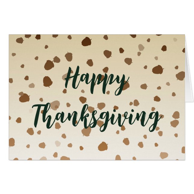 Thanksgiving Acorns Greeting Card (Vorderseite (Horizontal))