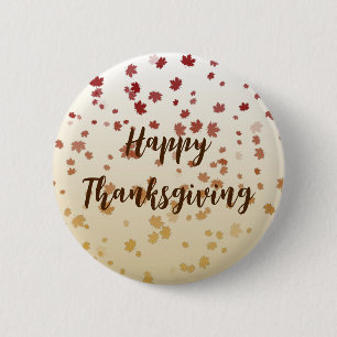 Thanksgiving-Ahornblätter Button