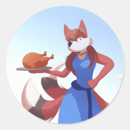 Thanksgiving Anton's Mom Runder Aufkleber