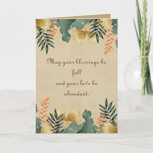 Thanksgiving Autumn Fall Vintage Karte (Vorderseite)