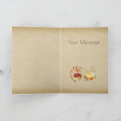 Thanksgiving Autumn Fall Vintage Karte (Innenseite)