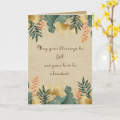 Thanksgiving Autumn Fall Vintage Karte (Gelbe Blume)