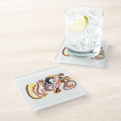 Thanksgiving autumn glasuntersetzer (Schrägansicht)