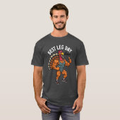 Thanksgiving Beintraining Grundlegendes Dunkles T- T-Shirt (Vorne ganz)