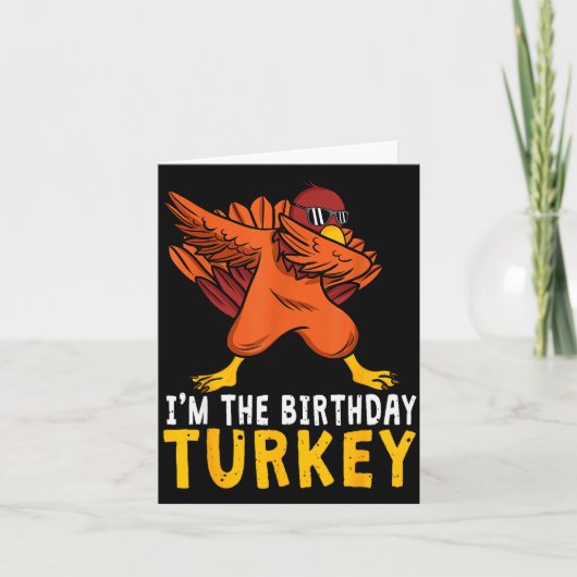 Thanksgiving Birthday Funny Bday Born On Thanksgiv Karte (Vorderseite)