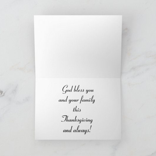 Thanksgiving Blessings Feiertagskarte (Innenseite)