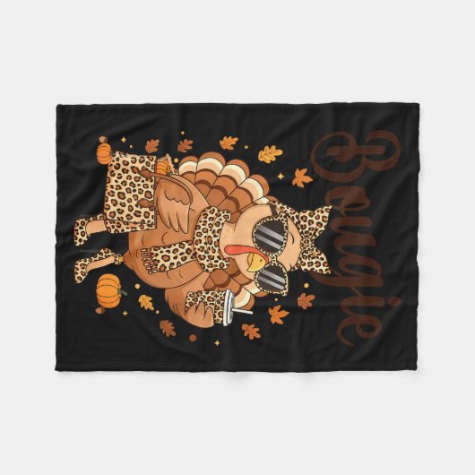 Thanksgiving Bougie Turkey Funny Boujee Women Girl Fleecedecke (Vorderseite (Horizontal))