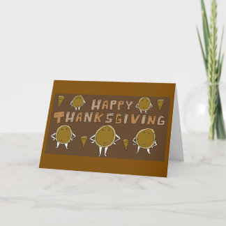 Thanksgiving Cartoon Pumpkin Pie Karte