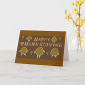 Thanksgiving Cartoon Pumpkin Pie Karte (Gelbe Blume)