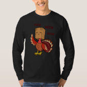 Thanksgiving Cat  Fake Cat Meow Thanksgiving Turke T-Shirt (Vorderseite)
