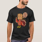 Thanksgiving Cat  Fake Cat Meow Thanksgiving Turke T-Shirt (Vorderseite)
