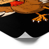 Thanksgiving Cat Funny Fake Cat Meow Thanksgiving Poster (Ecke)