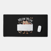 Thanksgiving Cat Funny Fake Cat Meow Thanksgiving Schreibtischunterlage (Tastatur & Maus)