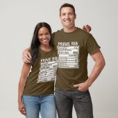 Thanksgiving Christmas Funny Prime Rib Nutrition F T-Shirt (Unisex)