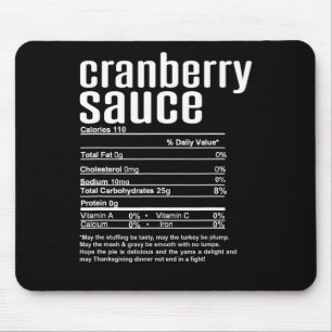 Thanksgiving-Christmas-Preiselbeersoße Ernährungsi Mousepad