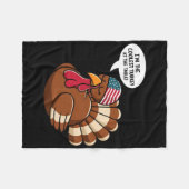Thanksgiving Coolest Turkey At The Table Thanksgiv Fleecedecke (Vorderseite (Horizontal))