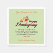 Thanksgiving Cute Turkey | Let Us Sing to the LORD Serviette (Vorderseite)