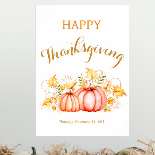 Thanksgiving Day Pumpkins Poster