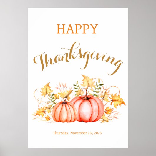 Thanksgiving Day Pumpkins Poster (Vorne)