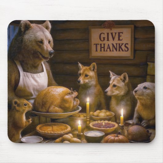 Thanksgiving Day Turkey Dinner With Wildlife Mousepad (Vorne)