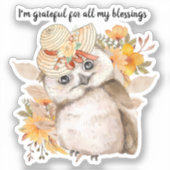 Thanksgiving Decor Fall Farmhouse Aufkleber (Vorderseite)