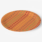 Thanksgiving Decoration Autumn Fall Pattern Pappteller (Schrägansicht)