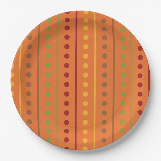 Thanksgiving Decoration Autumn Fall Pattern Pappteller (Vorderseite)