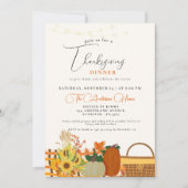 Thanksgiving Dineer fall Pumpkin Turkey party   Einladung (Vorderseite)