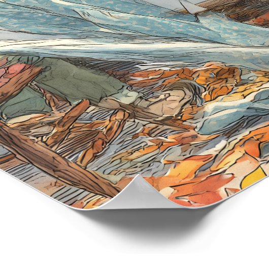 Thanksgiving Dinner Disaster: Flicker's Tablecloth Poster (Ecke)