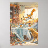 Thanksgiving Dinner Disaster: Flicker's Tablecloth Poster (Vorne)