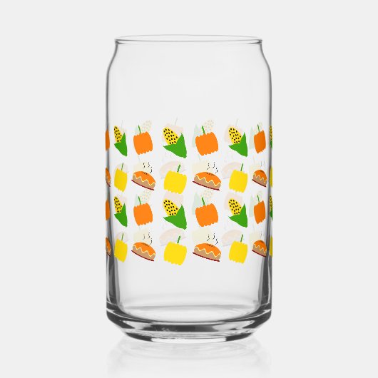 Thanksgiving Dinner Glass Can Thanksgiving Decor Dosenglas (Rückseite)