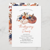 Thanksgiving Dinner Pumpkins Invitation Einladung (Vorne/Hinten)