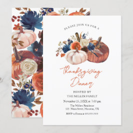 Thanksgiving Dinner Pumpkins Invitation Einladung